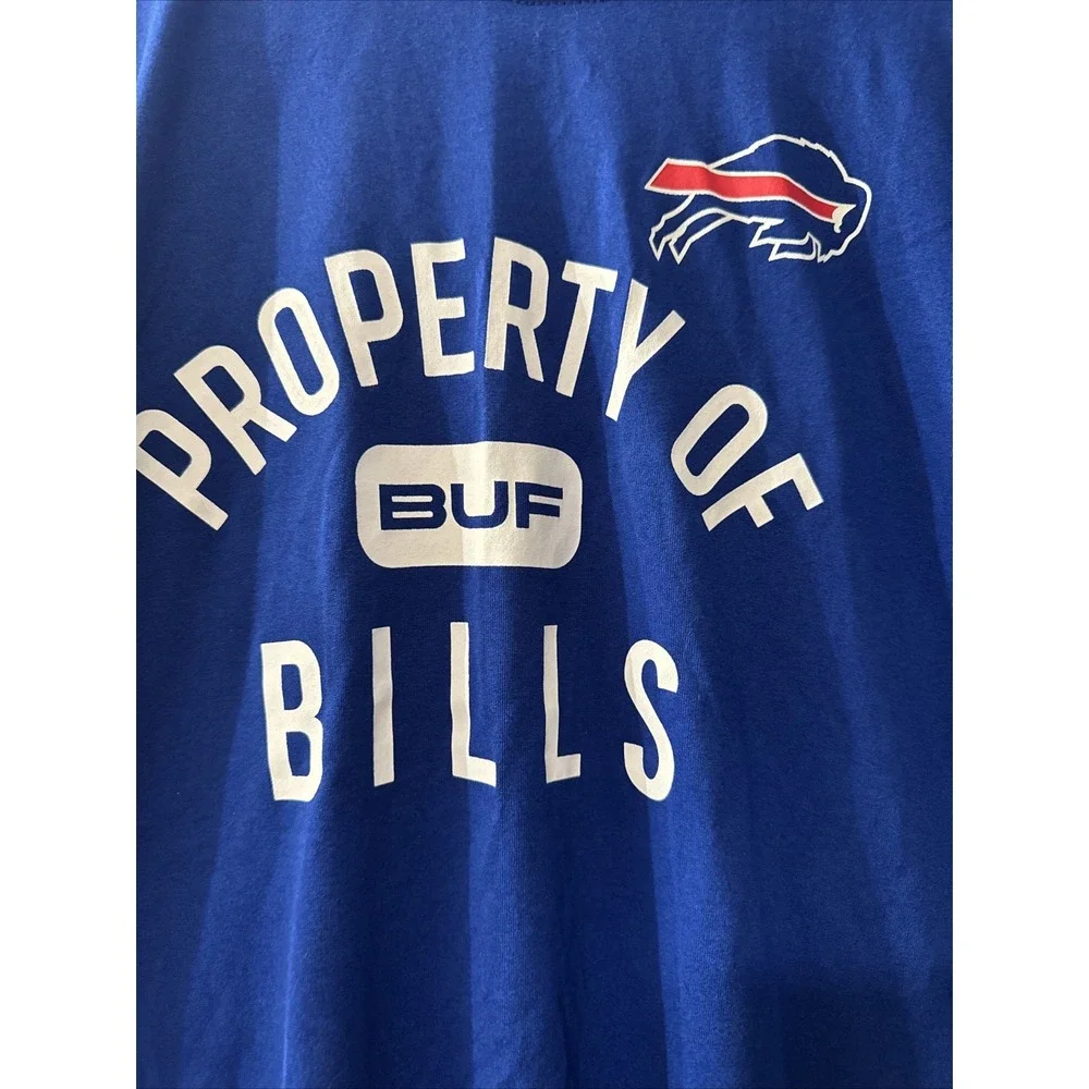 Nike Dri Fit Buffalo Bills Football Property Of T Shirt Blue Men's M Swoosh Logo